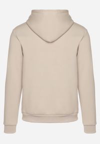 Born2be - Beżowa Rozpinana Bluza z Bawełną i Kapturem Typu Oversize Diosa. Okazja: na co dzień. Kolor: beżowy. Materiał: bawełna. Sezon: wiosna, jesień. Styl: klasyczny, casual