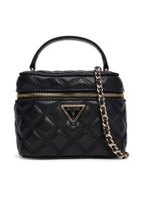 Guess Torebka Giully II Mini HWQG96 73770 Czarny. Kolor: czarny. Materiał: skórzane