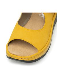 Rieker Sandały V59Q4-68 Żółty. Kolor: żółty