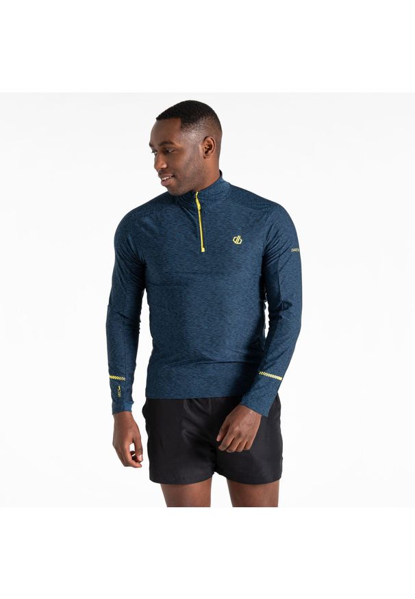 DARE 2B - Bluza sportowa męska Powet Up II z suwakiem termiczna. Kolor: niebieski. Materiał: polar. Sport: turystyka piesza