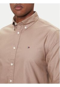 TOMMY HILFIGER - Tommy Hilfiger Koszula Solid Heritage MW0MW35774 Beżowy Regular Fit. Kolor: beżowy. Materiał: bawełna #4
