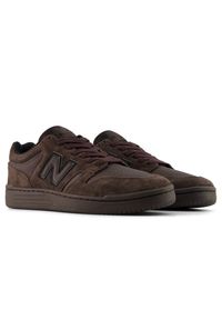 Buty męskie New Balance Numeric UN480CHC – brązowe. Kolor: brązowy. Materiał: materiał, zamsz, syntetyk, dresówka, guma, skóra. Szerokość cholewki: normalna. Wzór: nadruk. Sport: bieganie #5