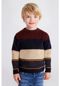 Mayoral sweter z domieszką wełny dziecięcy kolor bordowy. Okazja: na co dzień. Kolor: czerwony. Materiał: wełna. Styl: casual