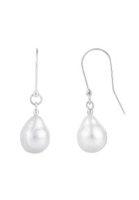 Enaya - CRISTA AIR Wiszące srebrne kolczyki naturalne perły duże białe delikatne. Materiał: srebrne. Kolor: biały, wielokolorowy, srebrny. Kamień szlachetny: perła #1