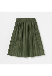 Reserved - Rozkloszowana plisowana spódnica - Zielony. Kolor: zielony #1