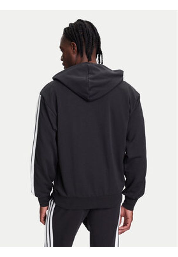 Adidas - adidas Bluza Essentials 3-Stripes JD1874 Czarny Regular Fit. Kolor: czarny. Materiał: bawełna