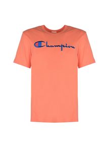 Champion T-Shirt | 210972 | Mężczyzna | Łososiowy. Okazja: na co dzień. Kolor: różowy. Materiał: bawełna. Styl: casual