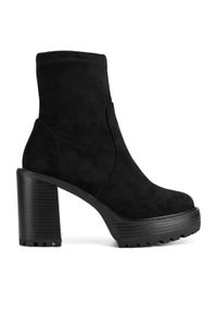 Nine West Botki WFA3375-1 Czarny. Kolor: czarny. Materiał: materiał #1