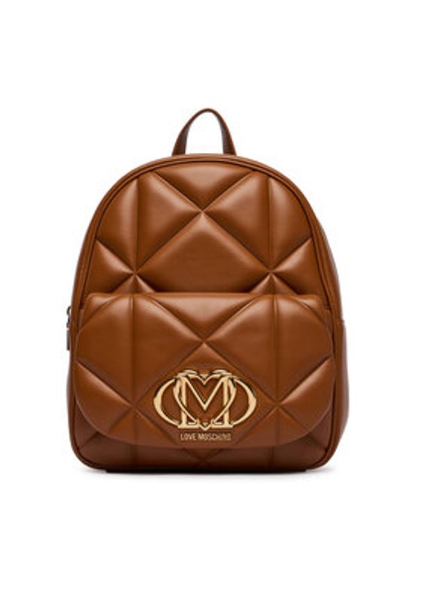 Love Moschino - LOVE MOSCHINO Plecak JC4037PP0OLC0200 Brązowy. Kolor: brązowy. Materiał: skóra