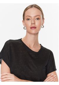 Calvin Klein T-Shirt Linen Jearsey C-Neck Top Ss K20K205304 Czarny Regular Fit. Kolor: czarny. Materiał: len #2