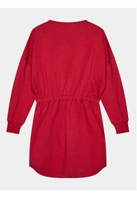 Calvin Klein Jeans Sukienka dzianinowa Monogram IG0IG02316 Czerwony Relaxed Fit. Kolor: czerwony. Materiał: bawełna