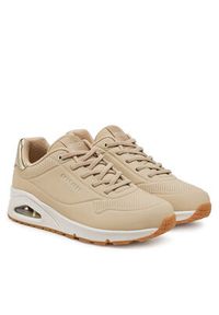 skechers - Skechers Sneakersy 155196/NUDE Beżowy. Kolor: beżowy. Materiał: skóra