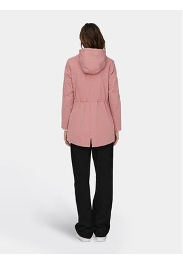 only - ONLY Parka Louise 15312869 Różowy Regular Fit. Kolor: różowy. Materiał: syntetyk