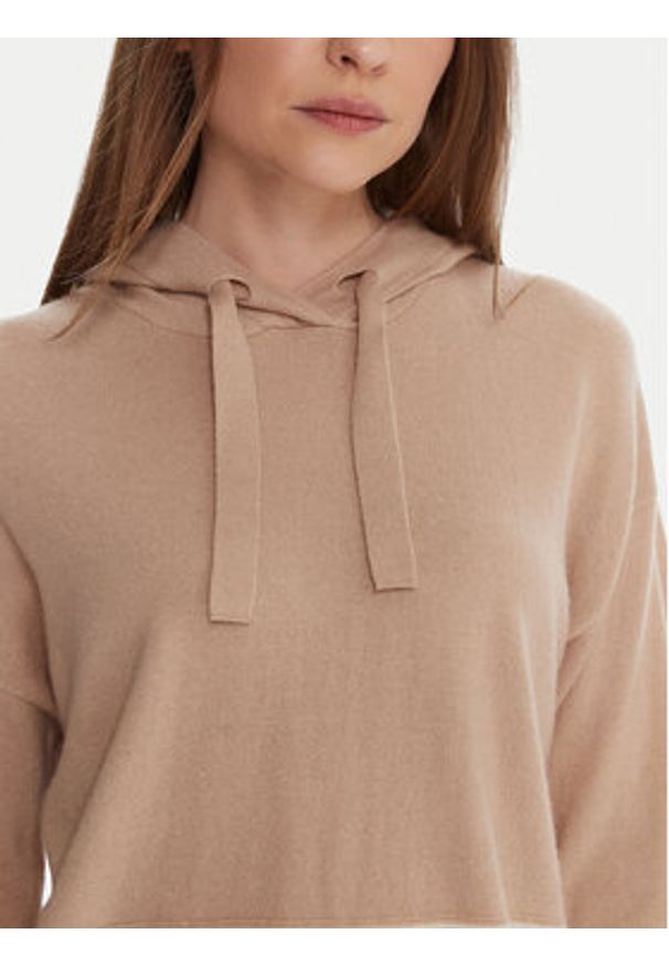 United Colors of Benetton - United Colors Of Benetton Sweter 102HE203V Beżowy Boxy Fit. Kolor: beżowy. Materiał: syntetyk