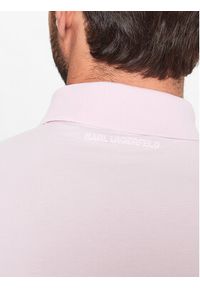 Karl Lagerfeld - KARL LAGERFELD Polo 745890 532221 Różowy Regular Fit. Typ kołnierza: polo. Kolor: różowy. Materiał: bawełna #5