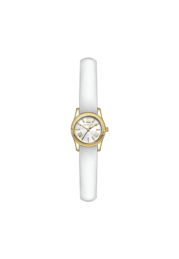 Michael Kors Zegarek Lexington MK4900 Biały. Kolor: biały. Materiał: skóra