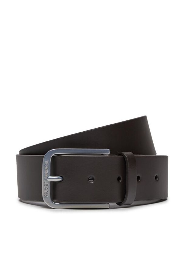 TOMMY HILFIGER - Tommy Hilfiger Pasek Męski Tjm Adj. Belt 4.0 AM0AM12270 Brązowy. Kolor: brązowy. Materiał: skóra
