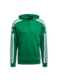 Adidas - Bluza piłkarska męska adidas Squadra 21 Hoodie. Kolor: biały, zielony, wielokolorowy. Sport: piłka nożna