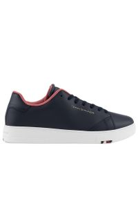 TOMMY HILFIGER - Buty Tommy Hilfiger Elevated RBW Cupsole FM0FM04487-DW5 - granatowe. Okazja: na co dzień. Kolor: niebieski. Materiał: kauczuk, materiał, guma, poliester, skóra. Szerokość cholewki: normalna