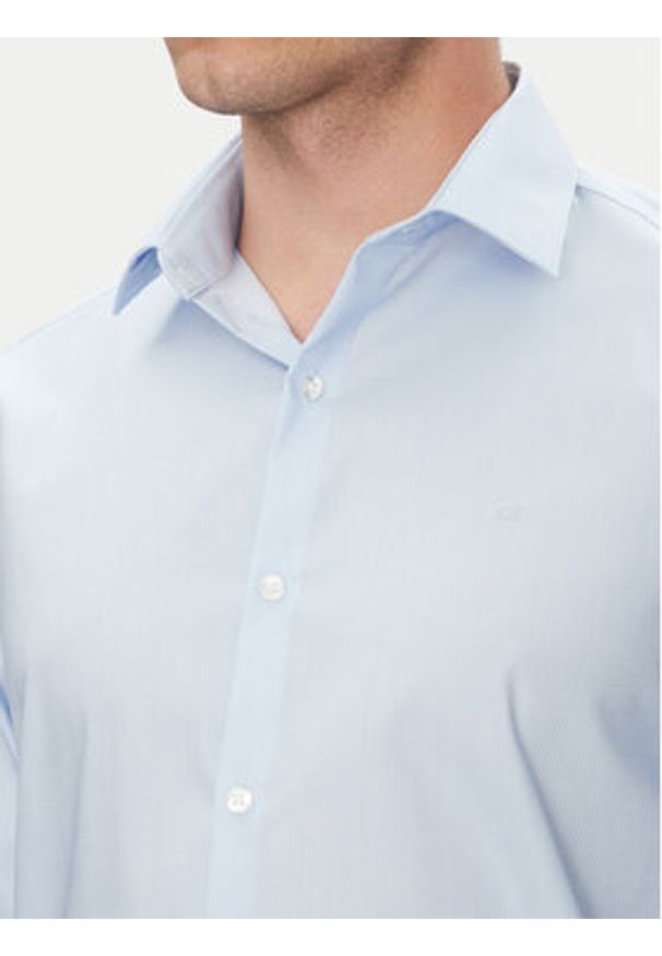 Calvin Klein Koszula LV019EU017 Błękitny Slim Fit. Kolor: niebieski. Materiał: bawełna