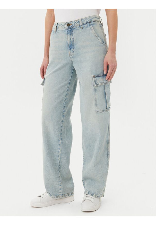 Guess Jeans Jeansy W5RA1R D5M51 Błękitny Regular Fit. Kolor: niebieski
