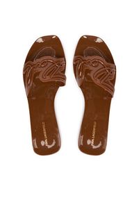Karl Lagerfeld - KARL LAGERFELD Klapki Jelly KL80008 Brązowy. Kolor: brązowy. Materiał: skóra #6
