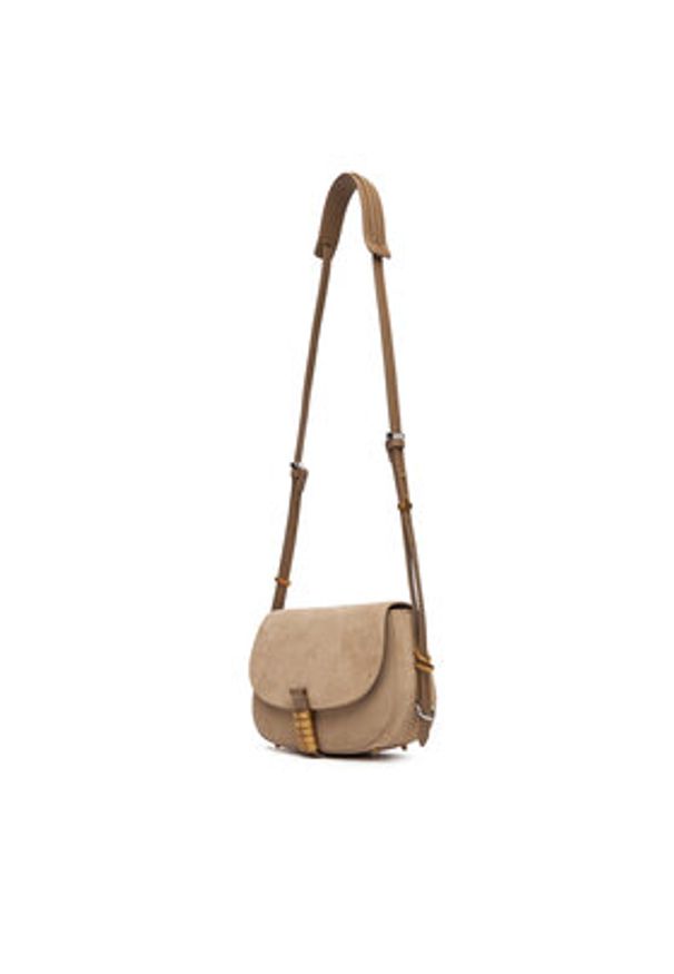 Pinko - PINKO Torebka Saddle Mini PE PLTT 103831 A29N Beżowy. Kolor: beżowy. Materiał: skórzane, zamszowe