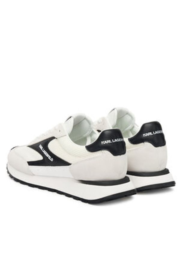 Karl Lagerfeld - KARL LAGERFELD Sneakersy KL51124E Biały. Kolor: biały. Materiał: zamsz, skóra