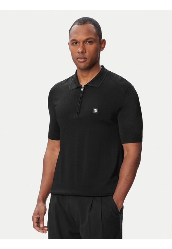 Hugo - HUGO Sweter Sayfong-5 50564234 Czarny Regular Fit. Kolor: czarny. Materiał: wiskoza