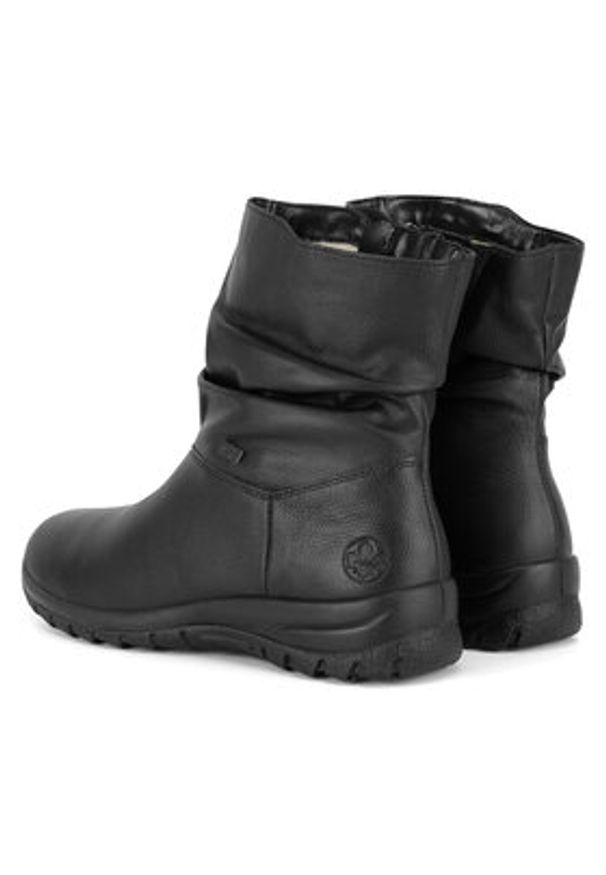 Rieker Botki Z7193-00 Czarny. Kolor: czarny. Materiał: skóra