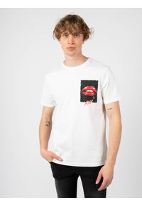 Antony Morato T-shirt | MMKS02139-FA100227 | Mężczyzna | Biały. Okazja: na co dzień. Kolor: biały. Materiał: bawełna. Wzór: aplikacja, nadruk. Styl: casual #2