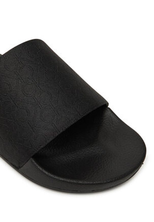 Calvin Klein Klapki Pool Slide Jaq Mono HM0HM01762 Czarny. Kolor: czarny. Materiał: materiał