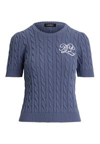 Lauren Ralph Lauren - LAUREN RALPH LAUREN Sweter 200976989001 Niebieski Slim Fit. Kolor: niebieski. Materiał: bawełna #5