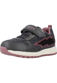 Geox - Buty GEOX B ALBEN GIRL A Szary. Kolor: szary. Materiał: syntetyk, tkanina, skóra. Sport: turystyka piesza