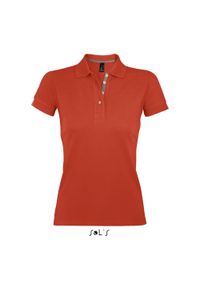 SOL'S - Damska koszulka polo Sol's Portland. Typ kołnierza: polo. Kolor: pomarańczowy #1
