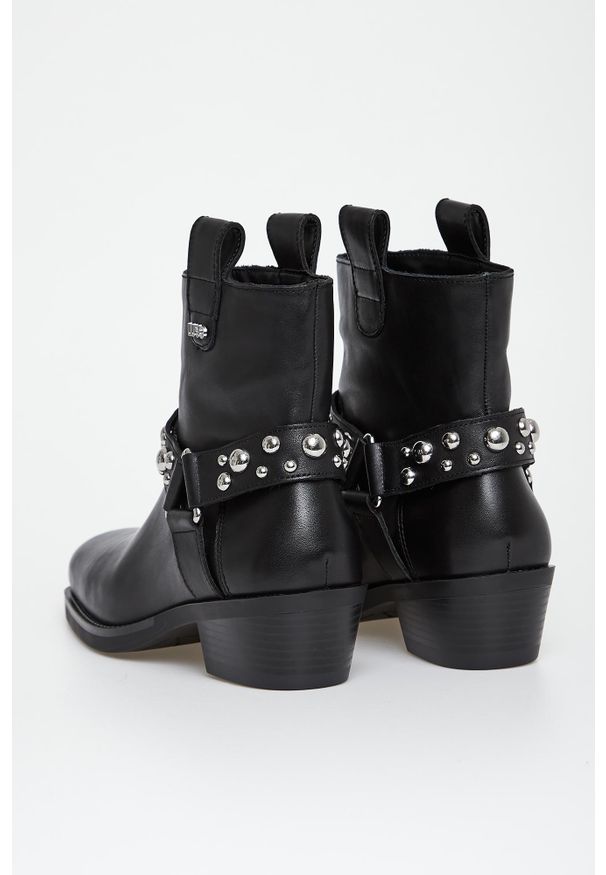 Liu Jo - Botki damskie skórzane biker LIU JO. Materiał: skóra