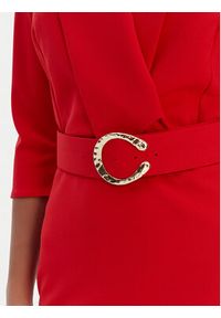Rinascimento Sukienka koktajlowa CFC0126777003 Czerwony Slim Fit. Kolor: czerwony. Materiał: syntetyk. Styl: wizytowy #5