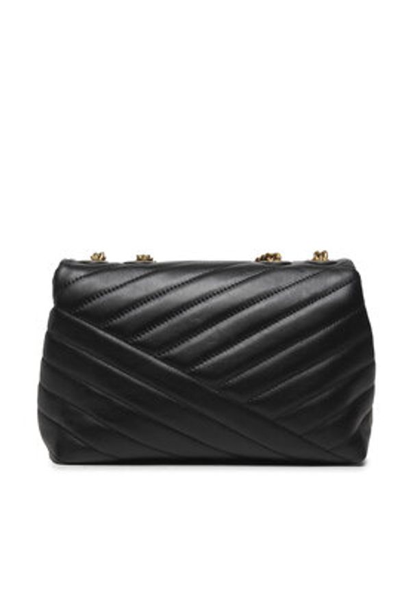 Tory Burch Torebka Kira Chevron Small Convertible 90452 Czarny. Kolor: czarny. Materiał: skórzane