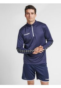Bluza Hummel demi-zip hmlAUTHENTIC. Kolor: niebieski. Materiał: materiał. Sport: fitness