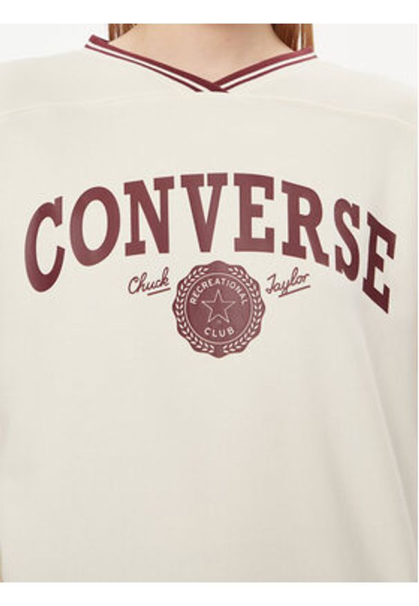 Converse Bluza Retro 10026039-A03 Écru Oversize. Materiał: bawełna. Styl: retro