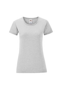 FRUIT OF THE LOOM - Koszulka Damska Iconic 150 Heather T-shirt. Kolor: szary