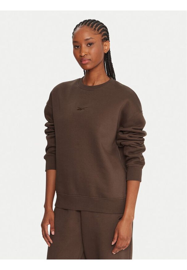 Reebok Bluza Reebok X Ewa Chodakowska Emelia RK25303CCW Brązowy Regular Fit. Kolor: brązowy. Materiał: bawełna