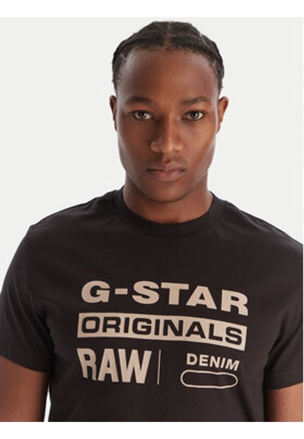 G-Star RAW - G-Star Raw T-Shirt Originals D25969-C506 1214 Czarny Regular Fit. Kolor: czarny. Materiał: bawełna