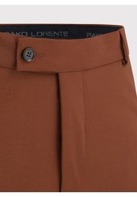 Pako Lorente - Rude gładkie spodnie garniturowe P22WP-6G-028-A-S. Kolor: brązowy. Materiał: wełna, elastan. Wzór: gładki #6