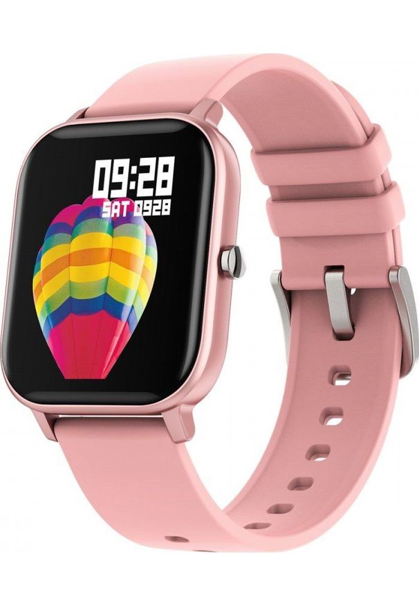Różowy zegarek Maxcom smartwatch