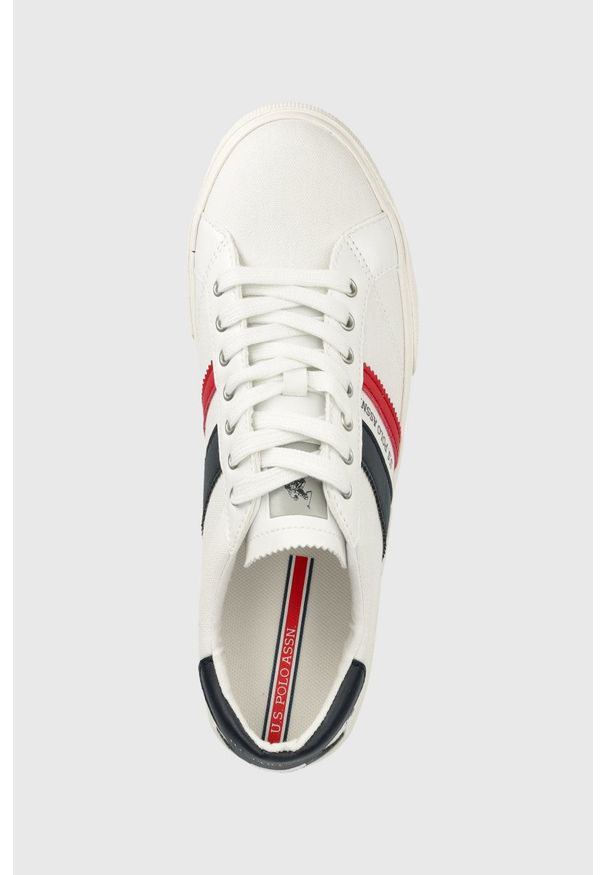 U.S. Polo Assn. tenisówki kolor biały. Nosek buta: okrągły. Zapięcie: sznurówki. Kolor: biały. Materiał: guma