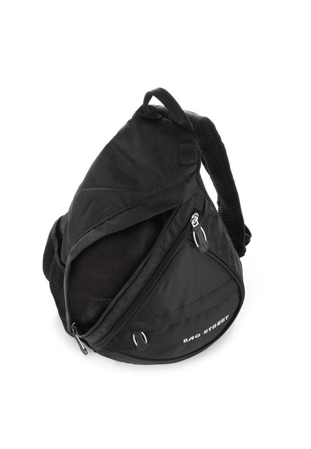 Plecak sportowy na jedno ramię BAG STREET 4388-BL czarny. Kolor: czarny. Materiał: materiał. Styl: street, sportowy