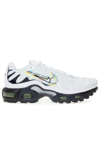 Buty Nike Air Max Plus GS DV7140-100- białe. Kolor: biały. Materiał: guma, syntetyk, materiał. Szerokość cholewki: normalna. Sezon: lato. Model: Nike Air Max