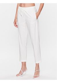 Marella Spodnie materiałowe Coro 2331310935 Biały Regular Fit. Kolor: biały. Materiał: syntetyk