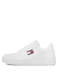 Tommy Jeans Sneakersy Tjm Retro Basket Ess EM0EM01395 Biały. Kolor: biały. Materiał: skóra